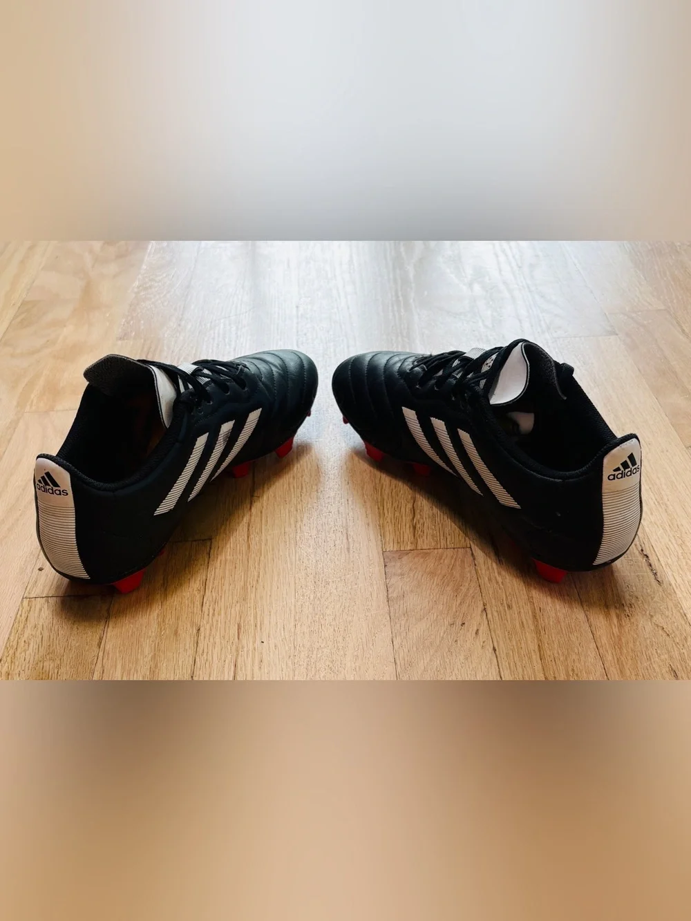 Adidas Goletto VIII FG Soccer Cleats Shoes Black White Red GX7793 Men’s Size 8